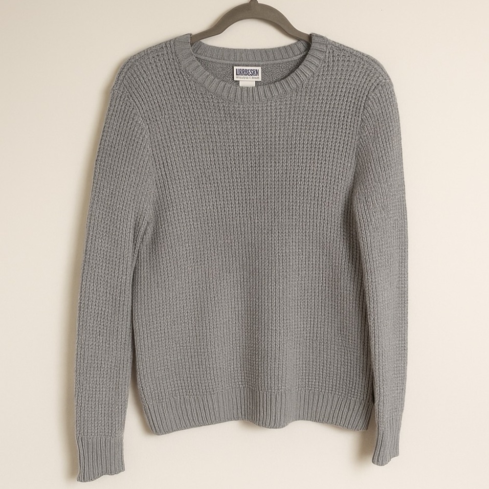 NWT DULUTH TRADING CO Women's Heritage Waffle Stitch Crew Sweater Grey Size S